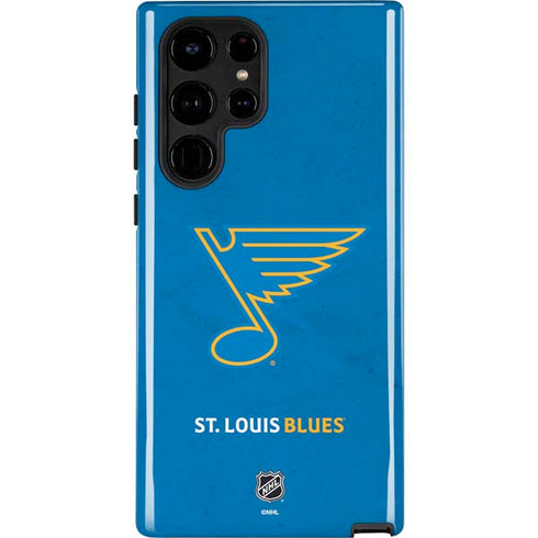 NHL St. Louis Blues Distressed Galaxy S25 Ultra Impact Case